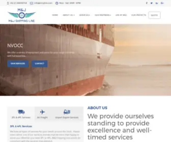 MNjline.com(M&J SHIPPING LINE) Screenshot