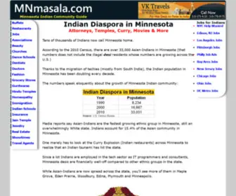 Mnmasala.com(Minnesota Indian Restaurants) Screenshot