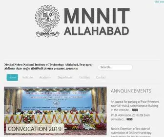 Mnnit.ac.in(Motilal Nehru National Institute of Technology Allahabad (MNNIT or NIT Allahabad)) Screenshot