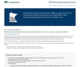 MNstudentsurvey.org(2022 MN Student Survey) Screenshot