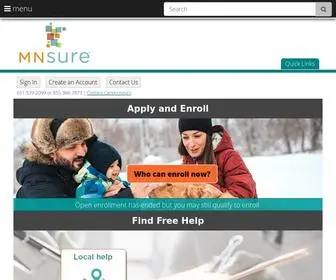 Mnsure.org(MNsure Home) Screenshot