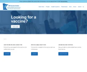 Mnvaccinehunters.com(Minnesota Vaccine Hunters) Screenshot