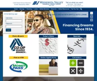 Mnvalleyfcu.coop(Minnesota Valley Federal Credit Union) Screenshot