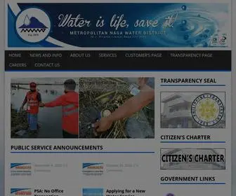 MNWD.gov.ph(Metropolitan Naga Water District) Screenshot