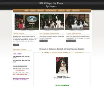 MNwhisperingpinesspringers.com(MN Whispering Pines Springers) Screenshot