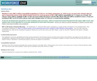 Mnworkforceone.com(Workforce One) Screenshot