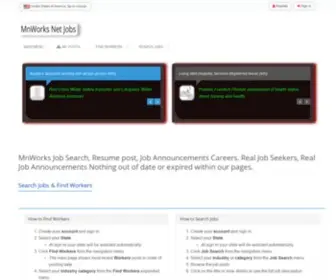 Mnworks.com(MnWorks.Net Job Search) Screenshot