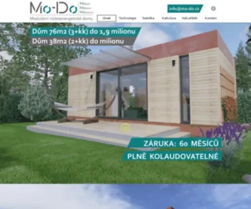 MO-DO.cz(Mobilní nízkoenergetické domy) Screenshot