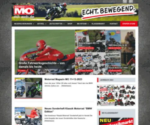 MO-Web.de(Seit 40 Jahren geht Motorrad Magazin MO seinen Weg. Der heißt) Screenshot