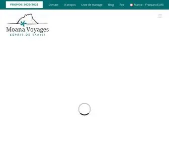Moanavoyages.com(Moana Voyages) Screenshot