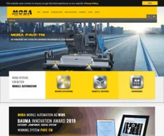 Moba-Automation.com(Machine control applications MOBA USA for mobile automation construction machines garbage collecting trucks OEM parts) Screenshot