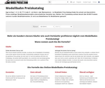 Moba-Preise.com(Modellbahn Preiskatalog) Screenshot