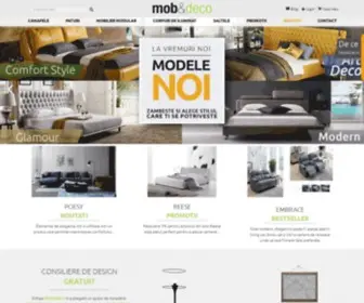 Mobdeco.ro(Intra acum pe si vezi o gama variata de canapele ideale pentru livingul tau. Comanda mobila online) Screenshot