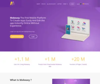 Mobeasy.com(Create Your App Easily) Screenshot