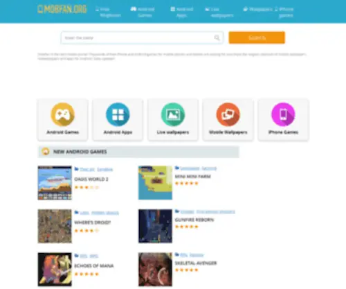 Mobfan.org(Free mobile downloads) Screenshot