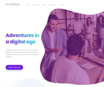 Mobian.eu(Tailor-made software and design solutions in the scope of e-Learning, data analysis, SaaS applications and digital marketing) Screenshot