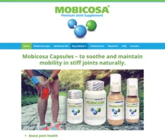 Mobicosa.com(To soothe and maintain mobility in stiff joints naturally) Screenshot