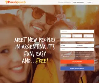 Mobifriends.com.ar(El nuevo sitio de contactos en Argentina) Screenshot