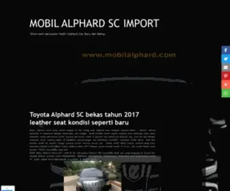 Mobilalphard.com(MOBIL ALPHARD SC IMPORTmOBIL ALPHARD BARU CBU) Screenshot