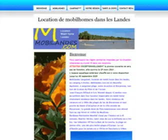 Mobilandes.com(Location de Mobilhomes dans les Landes à Sanguinet plage) Screenshot
