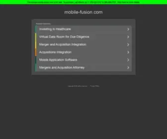 Mobile-Fusion.com(Mobile Fusion) Screenshot