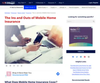 Mobile-Home-Insurance.com(Get mobile home coverage) Screenshot