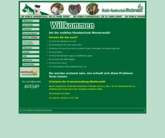 Mobile-Hundeschule-Westerwald.de(Willkommen bei der mobilen Hundeschule Westerwald) Screenshot