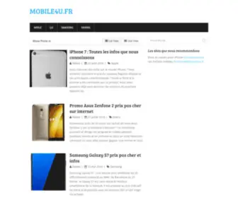 Mobile4U.fr(Mobile4U toutes les infos et promotions sur les mobiles) Screenshot