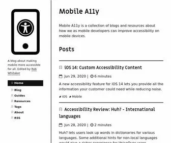 Mobilea11Y.com(Mobile A11y) Screenshot