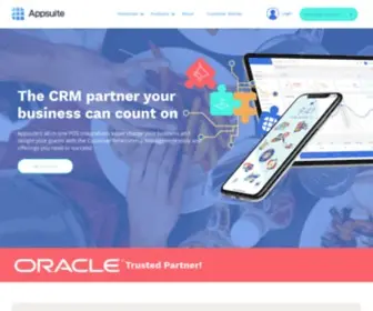 Mobileappsuite.com(AppSuite's Maitre'D and Micros integrated Cloud CRM Suite) Screenshot