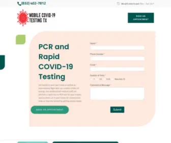 Mobilecovidtestinghouston.com(Mobile COVID Testing Houston) Screenshot