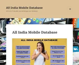 Mobiledatabaseindia.in(All India Mobile Database) Screenshot