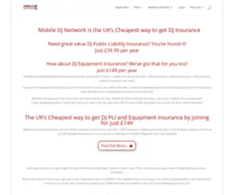 MobiledjNetwork.co.uk(DJ Insurance from Mobile DJ Network) Screenshot