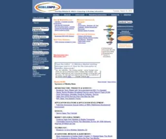 Mobileinfo.com(A comprehensive website for Mobile Computing and Wireless Networking Professionals) Screenshot