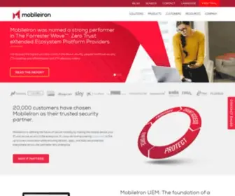 Mobileiron.com(A Leader in UEM & Zero Trust Security) Screenshot
