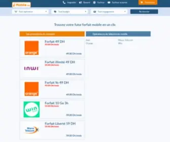 Mobile.ma(Comparateur de forfaits mobile) Screenshot