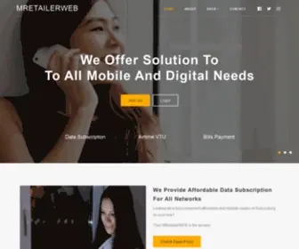 Mobilenigretailerweb.com(MRetailerWEB) Screenshot