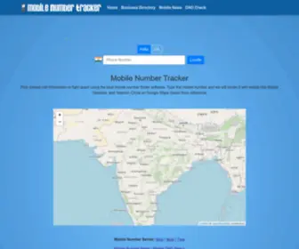 Mobilenumbertracker.com(Mobile Number Tracker (India) On Google Maps) Screenshot