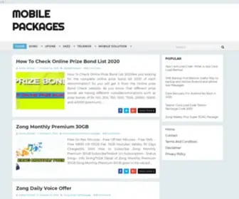 Mobilepackages.co(Mobile Packages) Screenshot