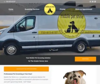 Mobilepetshine.com(Aurora Mobile Pet Grooming Solution) Screenshot