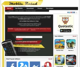 Mobilerated.com(Free Mobile Phone Games) Screenshot
