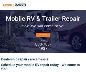 MobilervPro.com(Mobile RV Repair) Screenshot