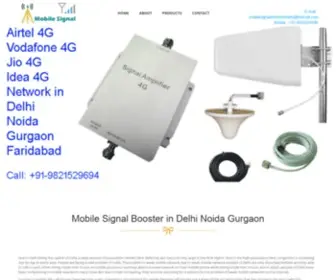 Mobilesignalboosterindelhi.in(Mobile Signal Booster in Delhi for all Cell Phone Network Airtel Vodafone Idea Jio 2G 3G 4G Noida Gurgaon Faridabad India) Screenshot