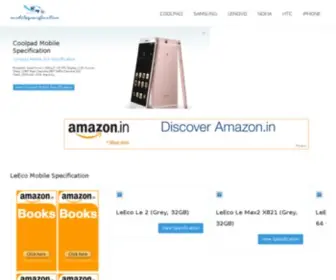 Mobilespecification.in(Mobilespecification) Screenshot