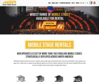Mobilestagerentals.com(MSR Mobile Stage Rentals) Screenshot