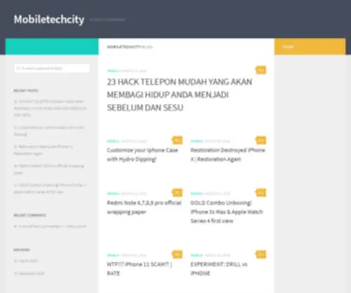 Mobiletechcity.com(All About Gadgets & Technology) Screenshot