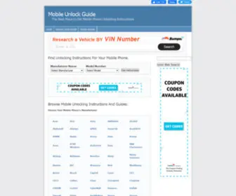 Mobileunlockguide.com(Mobile Unlock Guide) Screenshot