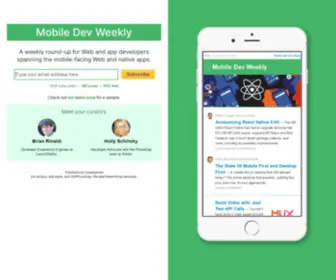 Mobilewebweekly.com(Mobile Dev Weekly) Screenshot