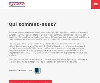 Mobilfab.com(Page d'accueil) Screenshot