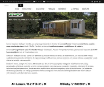 Mobilhomescuni.com(Tu tienda online de casas móviles baratas) Screenshot